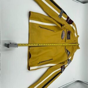 New with tag Yellow Racing Style Patch Jacket